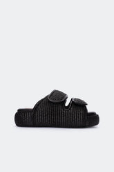 Raffia Cro Slide | Simon Miller BLACK