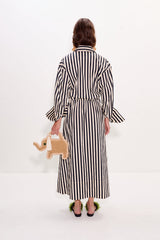 Inna Poplin Maxi Dress | Simon Miller Black/White Stripe