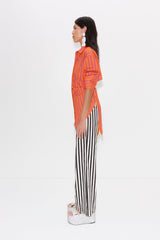 Pia Poplin Pant | Simon Miller BLACK/WHITE STRIPE