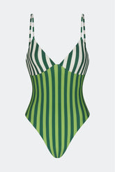 Behati One Piece | Simon Miller Green Stripe Combo