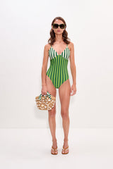 Behati One Piece | Simon Miller Green Stripe Combo