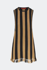 Moji Stripe Tassel Mini Dress | Simon Miller Black/Natural Combo
