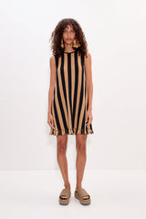 Moji Stripe Tassel Mini Dress | Simon Miller Black/Natural Combo