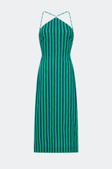 Kit Poplin Dress | Simon Miller Navy/Grass Green