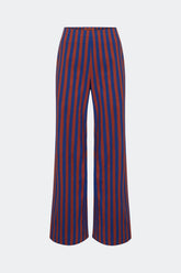 Pia Poplin Pant | Simon Miller Navy/Henna Stripe