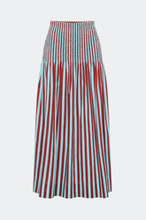 Flor Poplin Skirt | Simon Miller Salted Blue/Crimson
