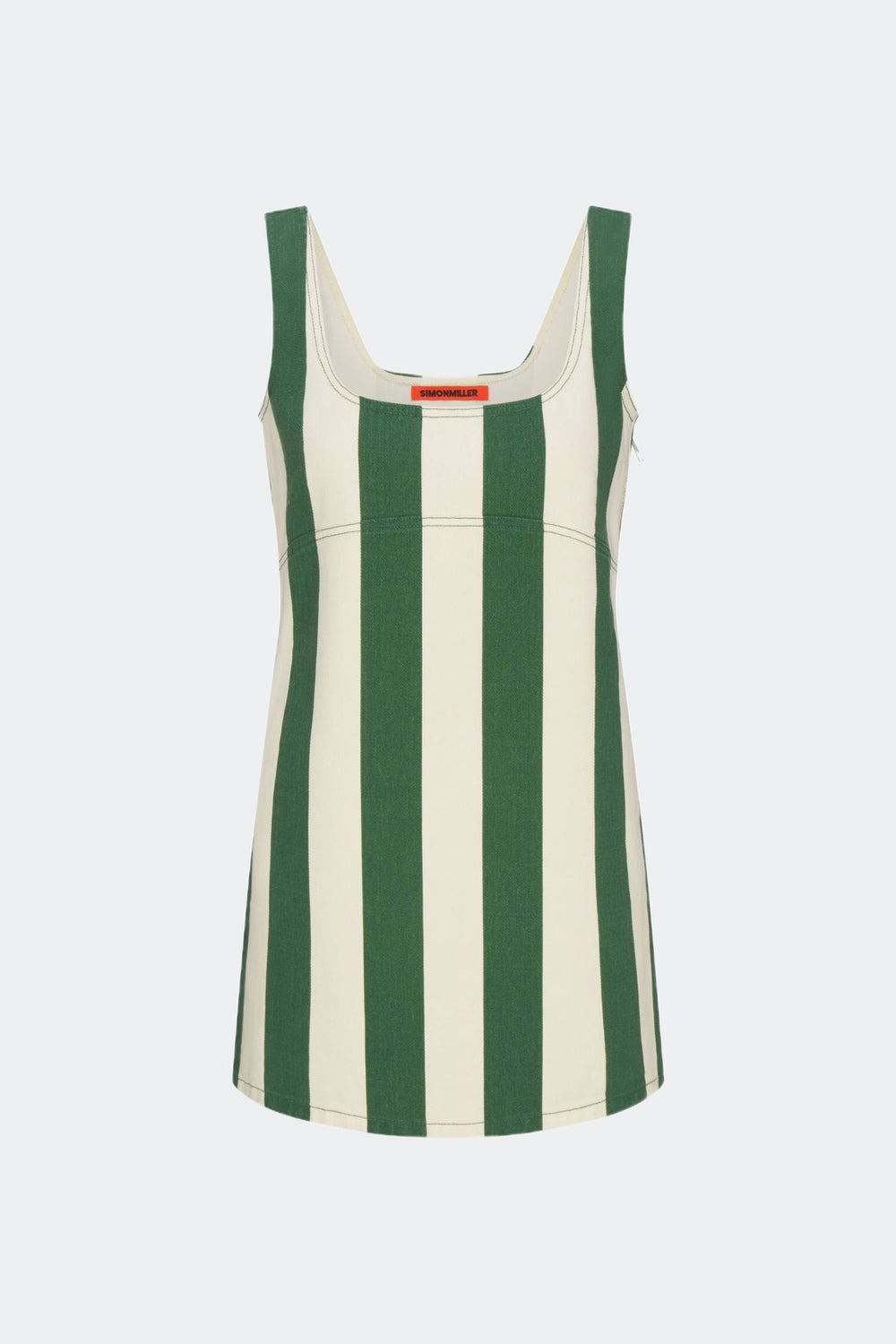Sahara Striped Denim Dress | Simon Miller GUMMY GREEN/ECRU