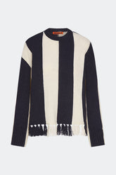 Faye Tassel Sweater | Simon Miller Navy/Cream