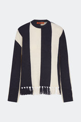 Faye Tassel Sweater | Simon Miller Navy/Cream