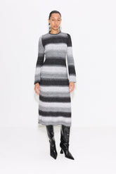 Axon Knit Dress | Simon Miller BLACK/MACADAMIA MULTI