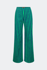 Pia Poplin Pant | Simon Miller Navy/Grass Green