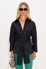Inna Poplin Top | Simon Miller BLACK