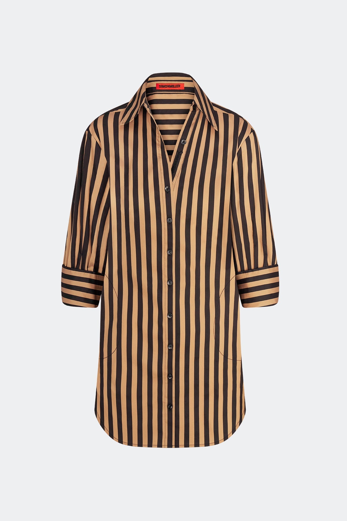 Kena Poplin Dress | Simon Miller Black/Tan Stripe