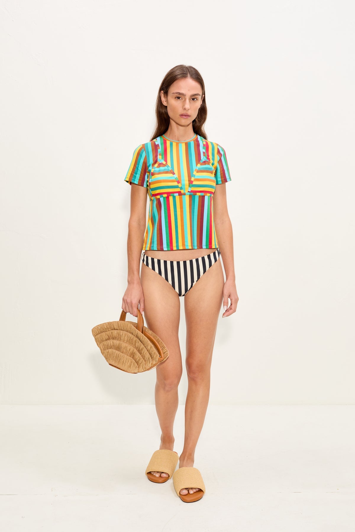 Kini Striped Tee | Simon Miller Vibrant Multi Stripe