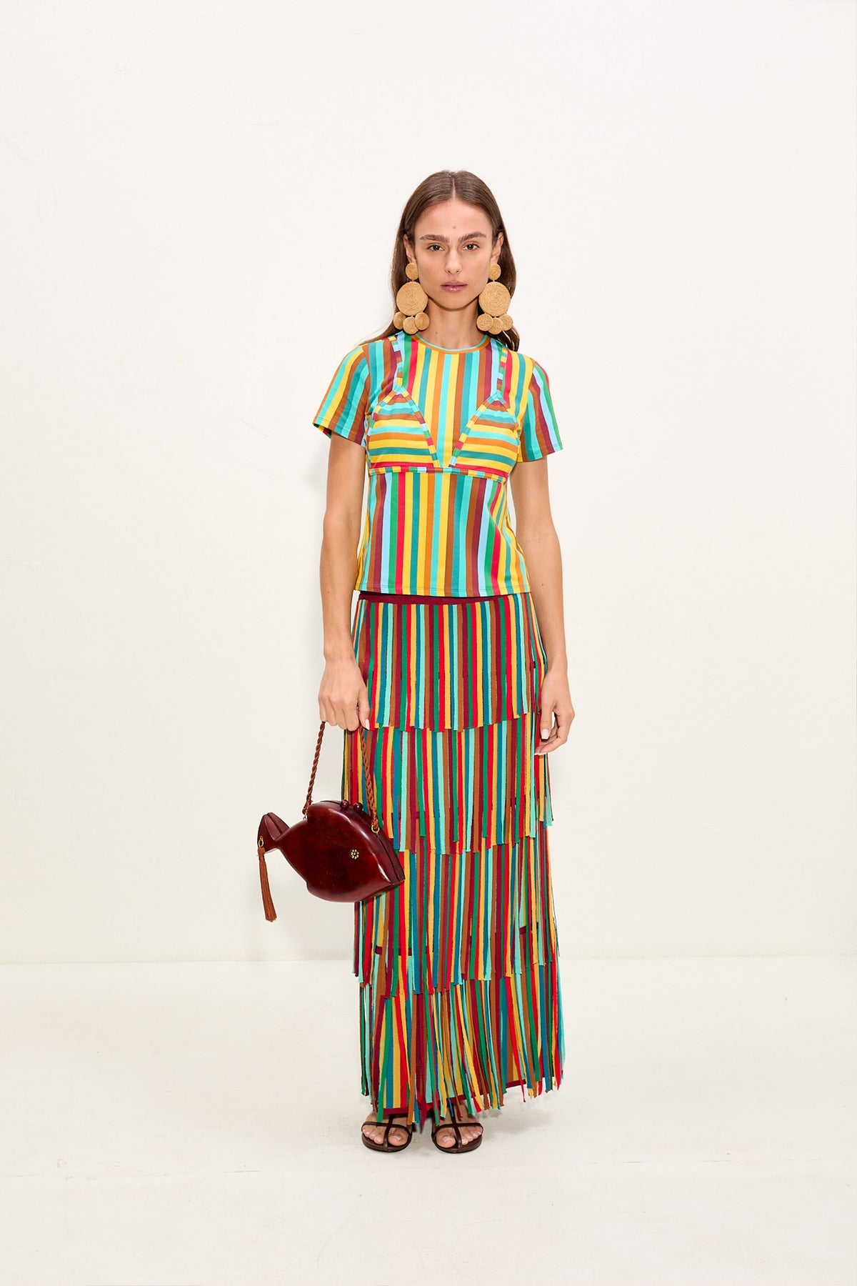 Kini Striped Tee | Simon Miller Vibrant Multi Stripe