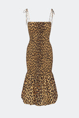 Canto Smocked Poplin Dress | Simon Miller CHEETAH