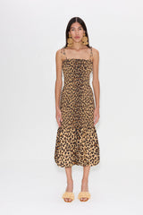 Canto Smocked Poplin Dress | Simon Miller CHEETAH