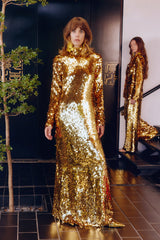 Sculpty Sequin Dress | Simon Miller STAR GOLD