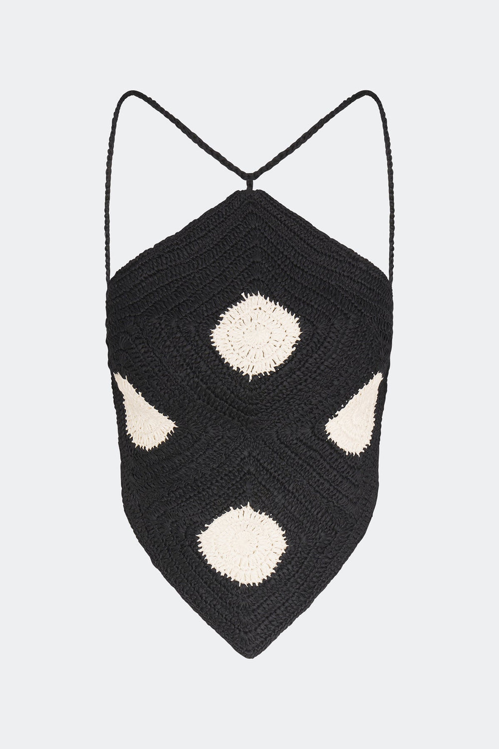 Kit Crochet Top | Simon Miller Black/Macadamia Polka Dot