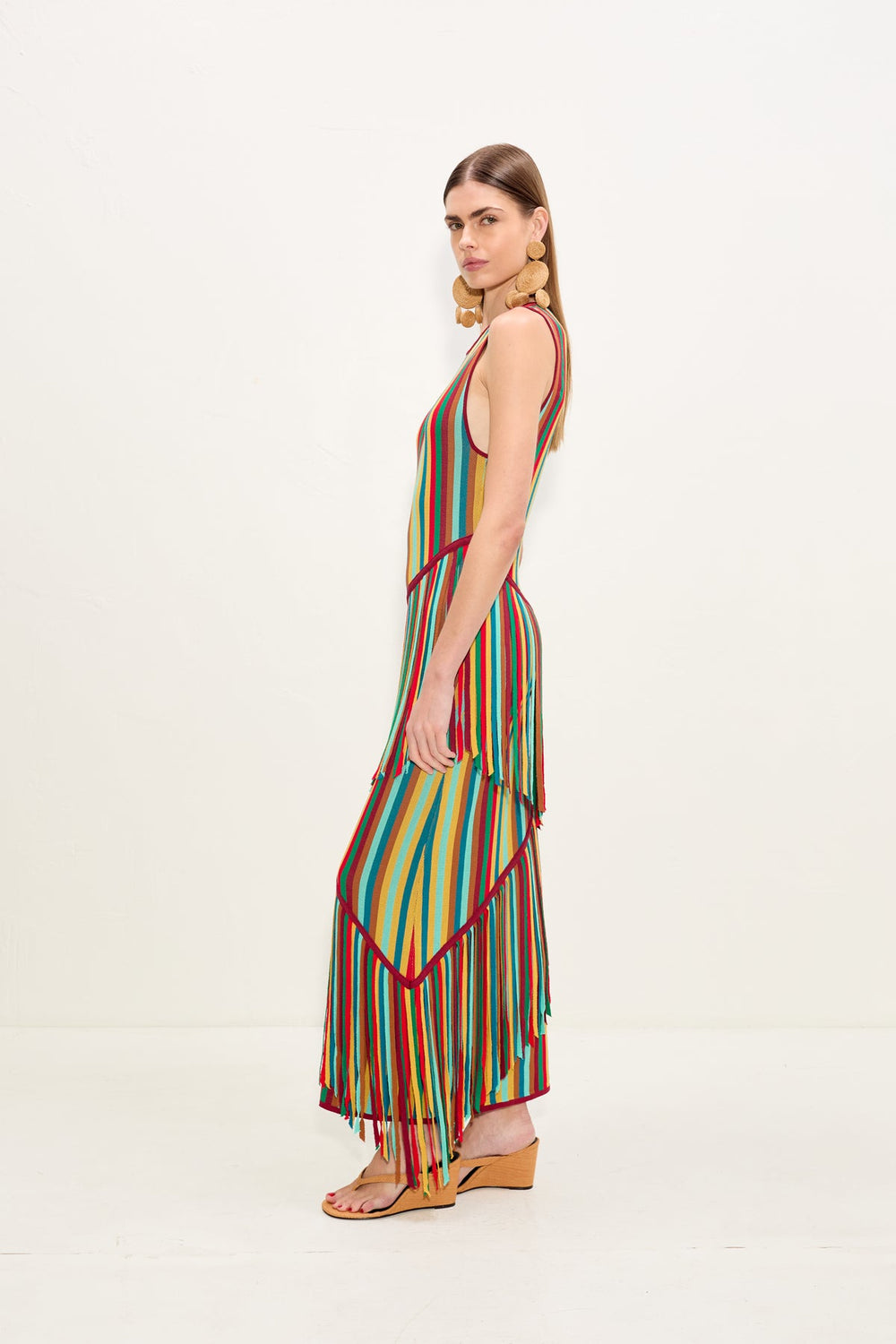 Spiral Knit Dress | Simon Miller Vibrant Multi Stripe