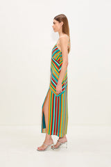 Maude Crepe Dress | Simon Miller Vibrant Multi Stripe