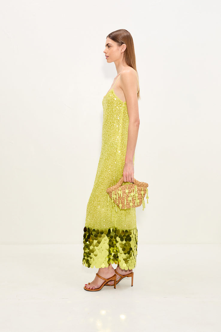 Imogen Sequin Midi Dress | Simon Miller Peridot Combo