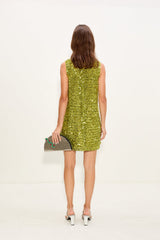 Fountain Sequin Dress | Simon Miller Metallic Pear