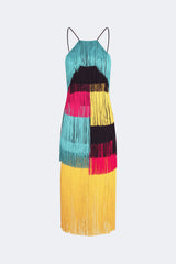 Drea Fringe Dress | Simon Miller Vibrant Multi Fringe
