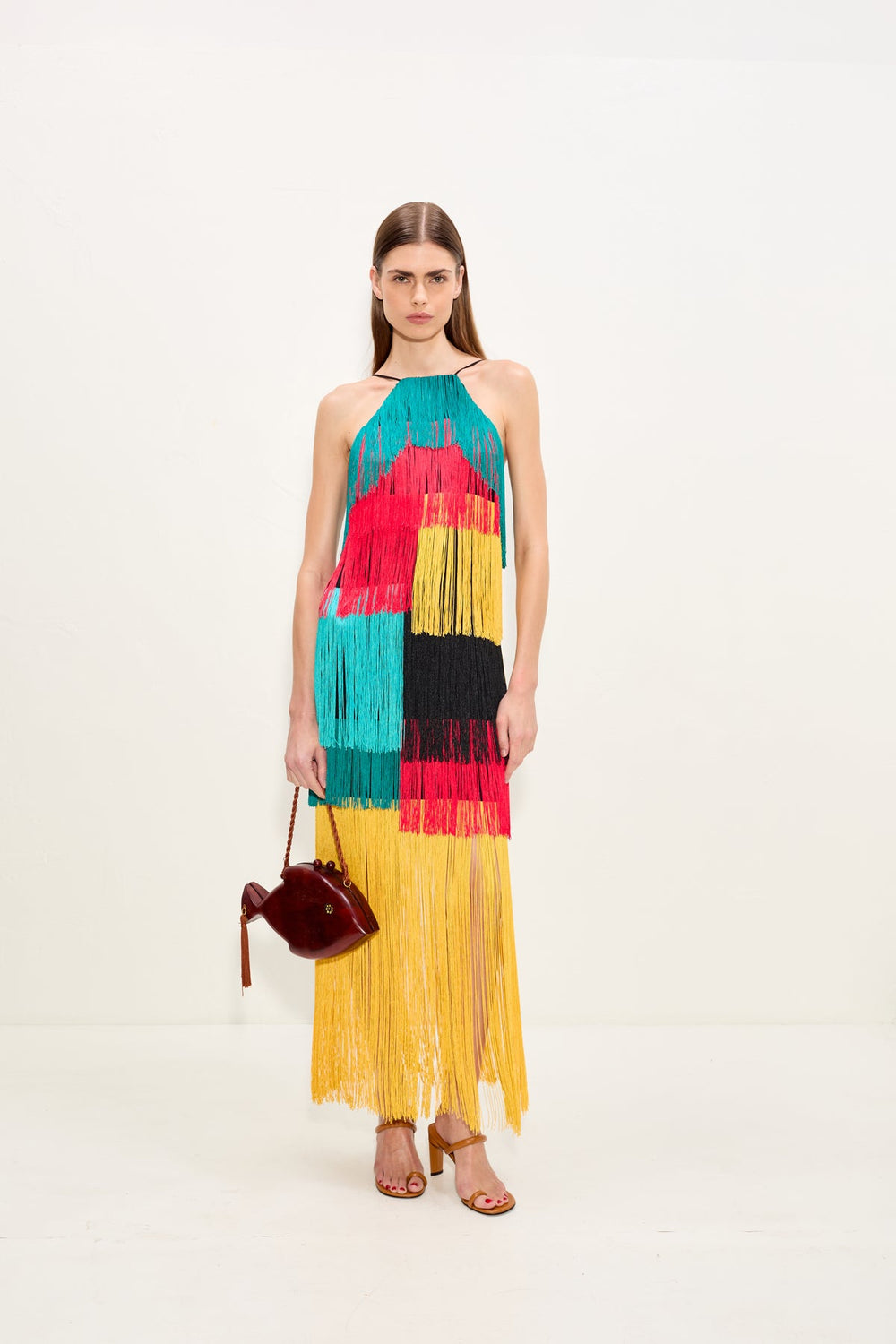 Drea Fringe Dress | Simon Miller Vibrant Multi Fringe