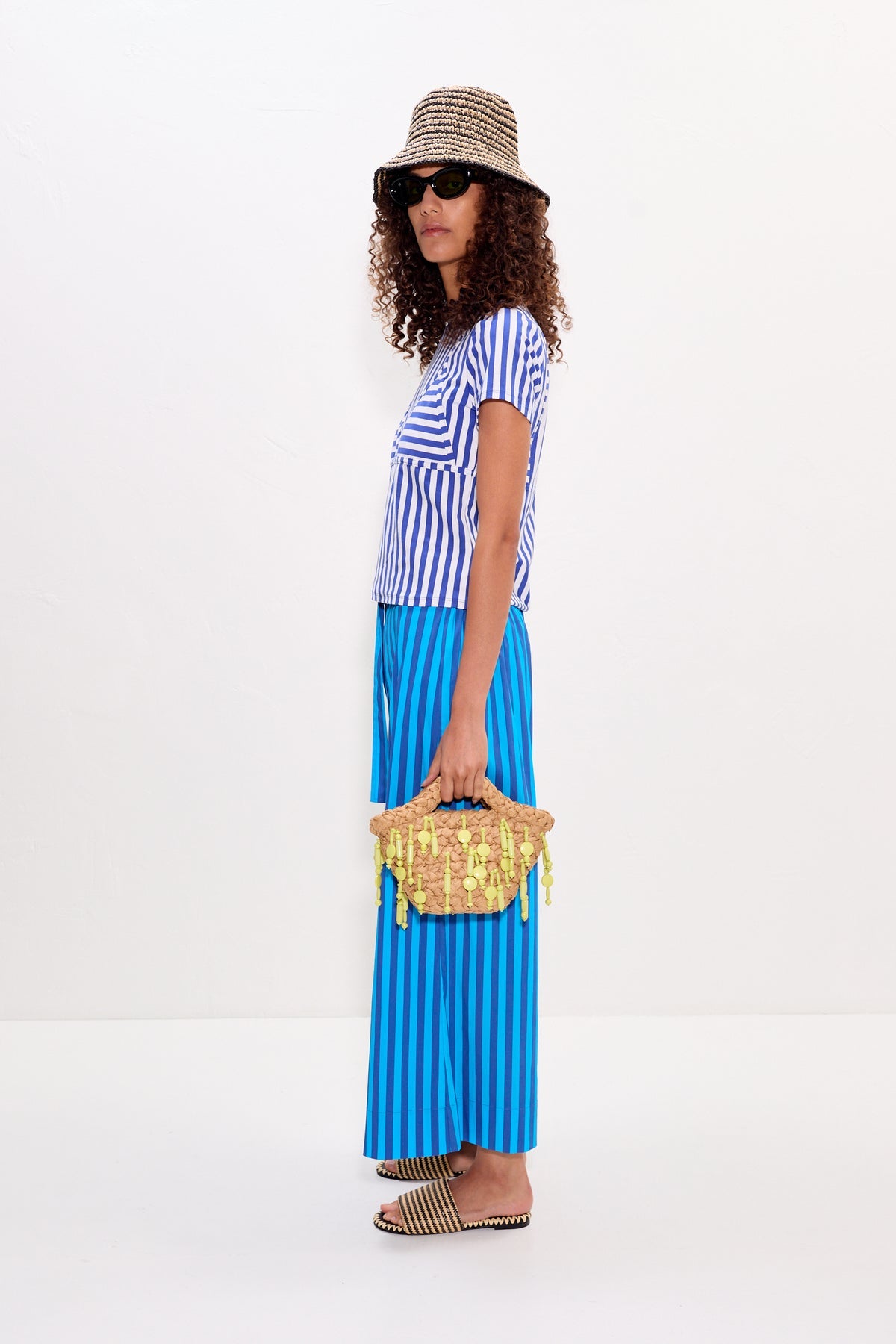 Kini Striped Tee | Simon Miller Blue Stripe