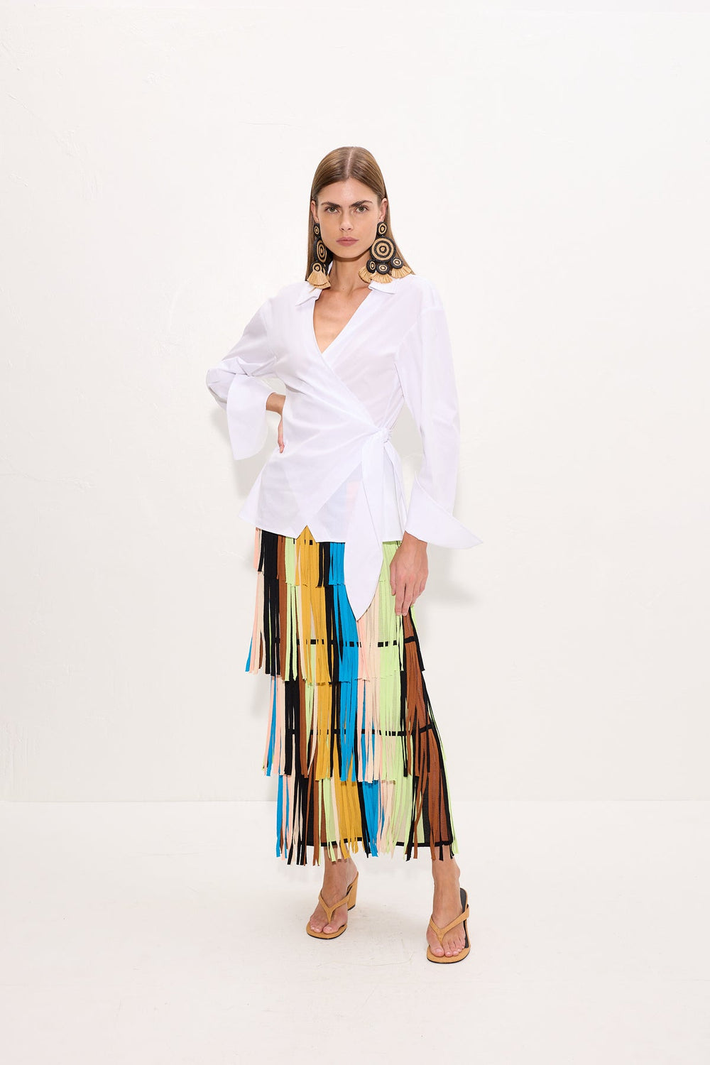 Anya Poplin Wrap Top | Simon Miller Macadamia