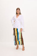 Anya Poplin Wrap Top | Simon Miller Macadamia