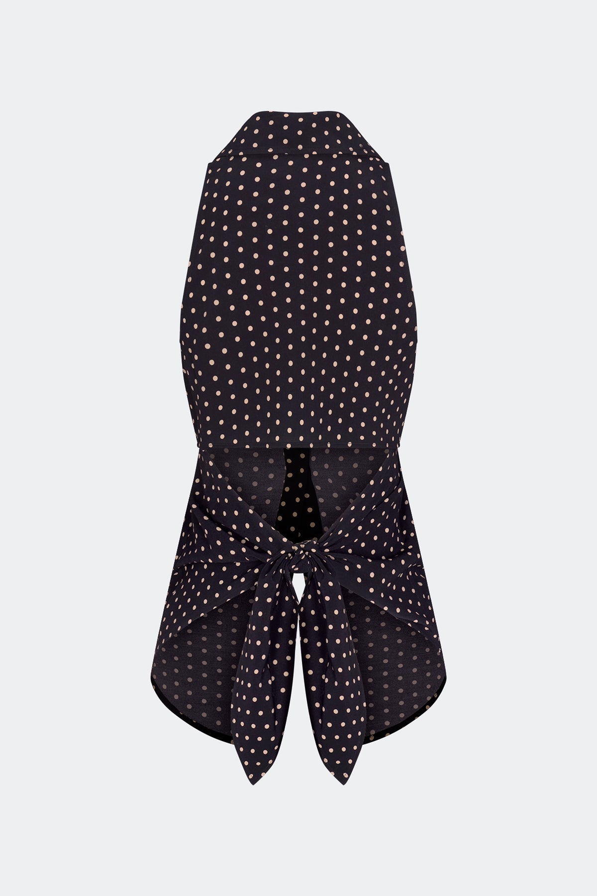 Loch Sleeveless Crepe Button Up | Simon Miller Black/Tan Polka Dot