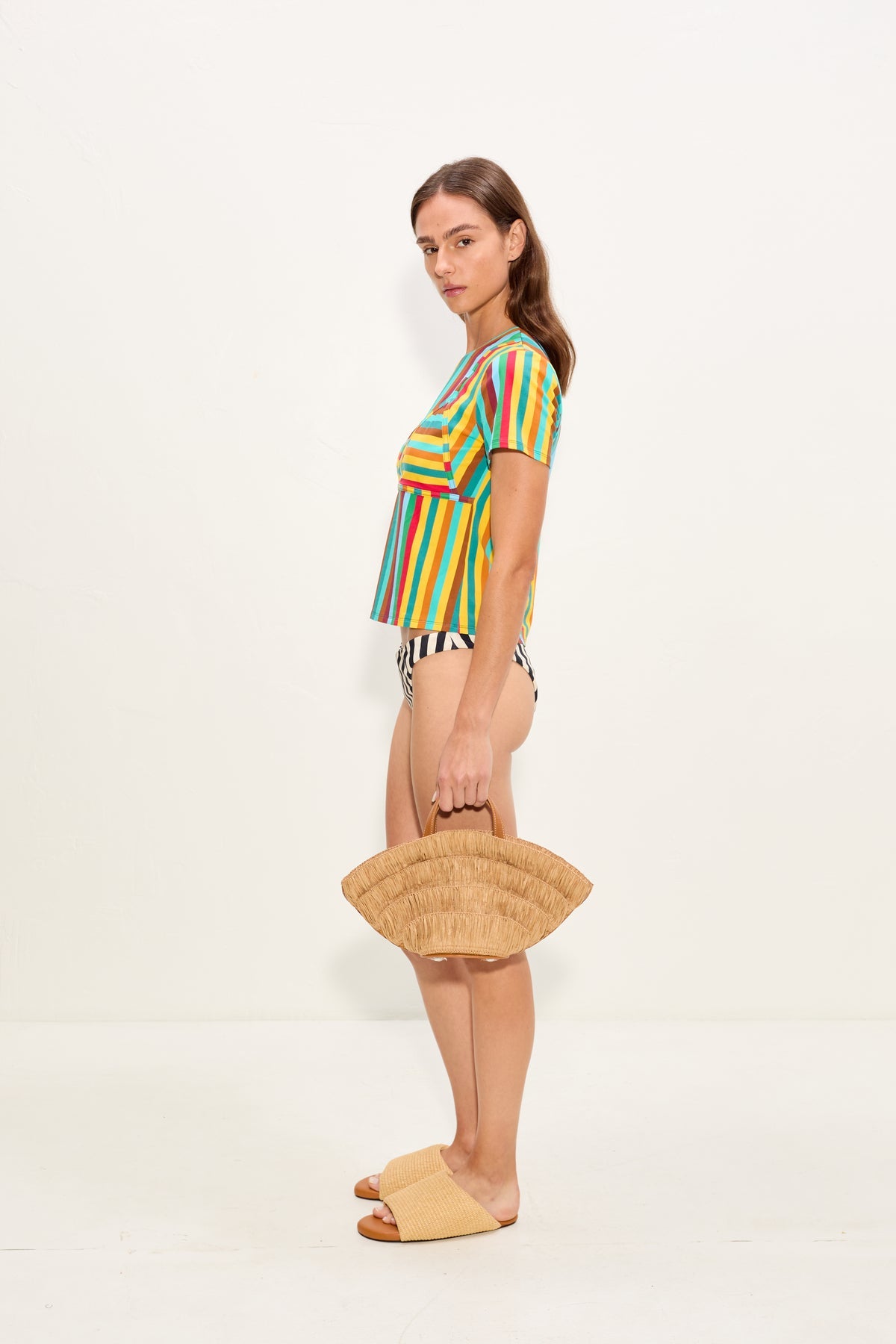 Kini Striped Tee | Simon Miller Vibrant Multi Stripe