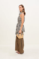 Inna Sleeveless Poplin Top | Simon Miller Black/White Stripe