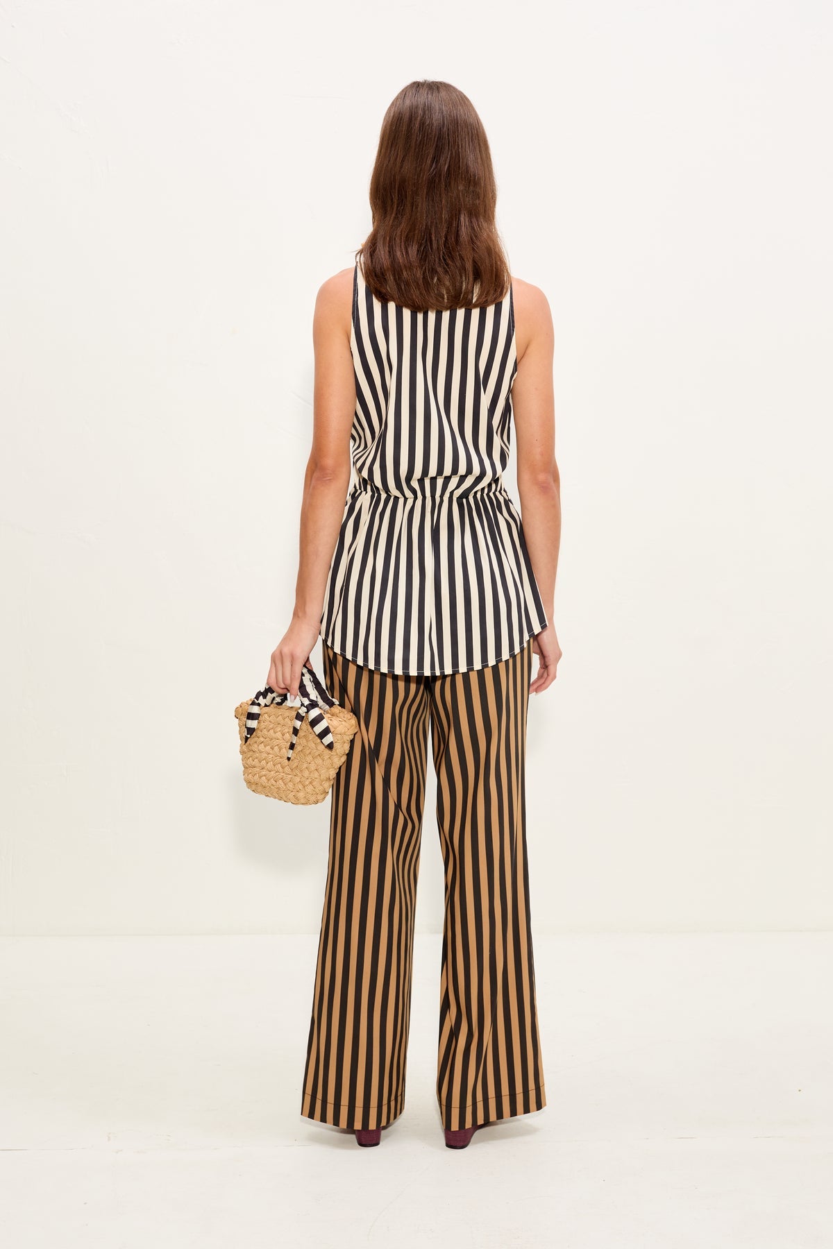 Inna Sleeveless Poplin Top | Simon Miller Black/White Stripe