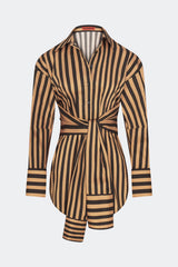 Inna Poplin Top | Simon Miller Black/Tan Stripe