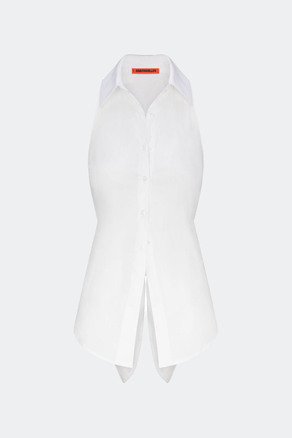 Loch Sleeveless Poplin Button Up | Simon Miller MACADAMIA