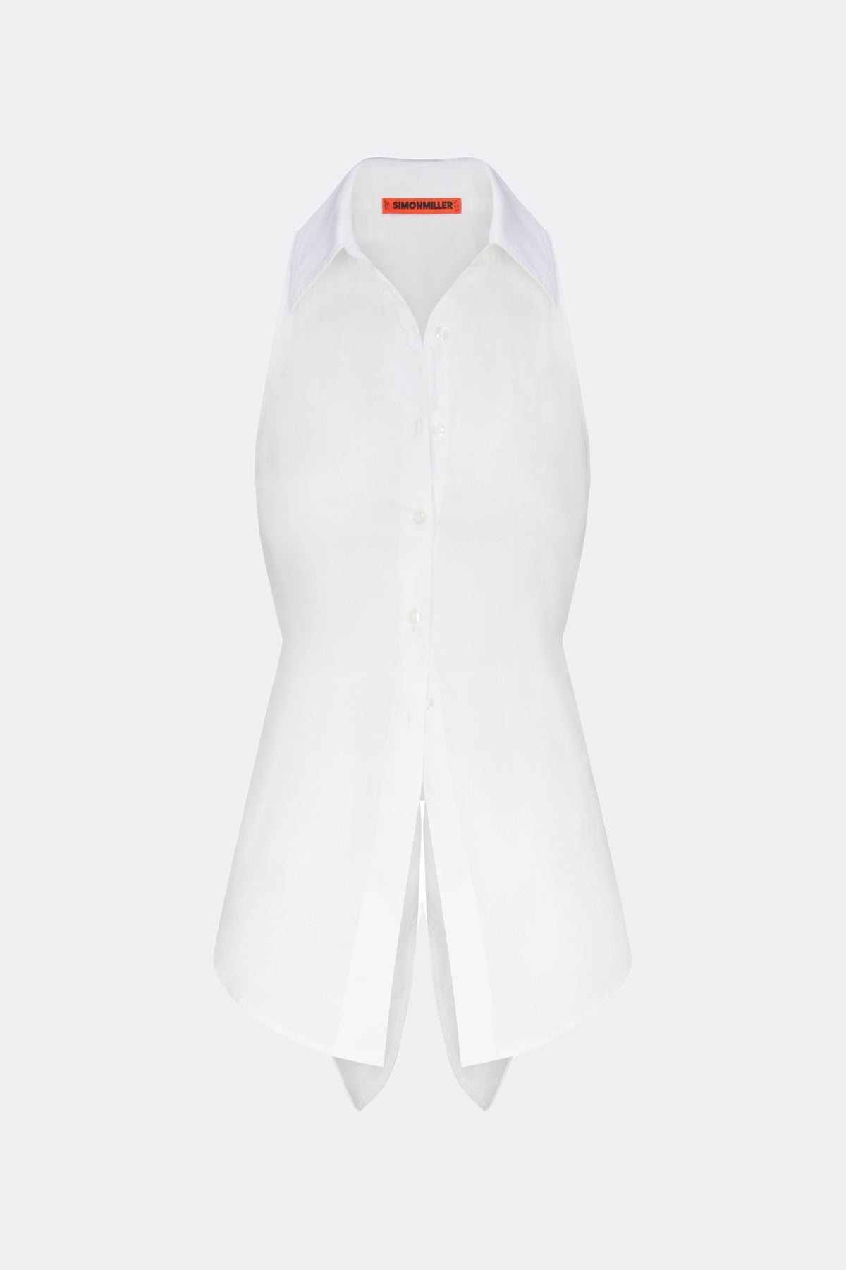 Loch Sleeveless Poplin Button Up | Simon Miller MACADAMIA