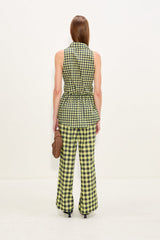 Pia Poplin Pant | Simon Miller Peridot/Ebony Gingham