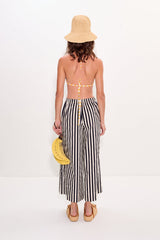 Lima Poplin Pant | Simon Miller Black/White Stripe