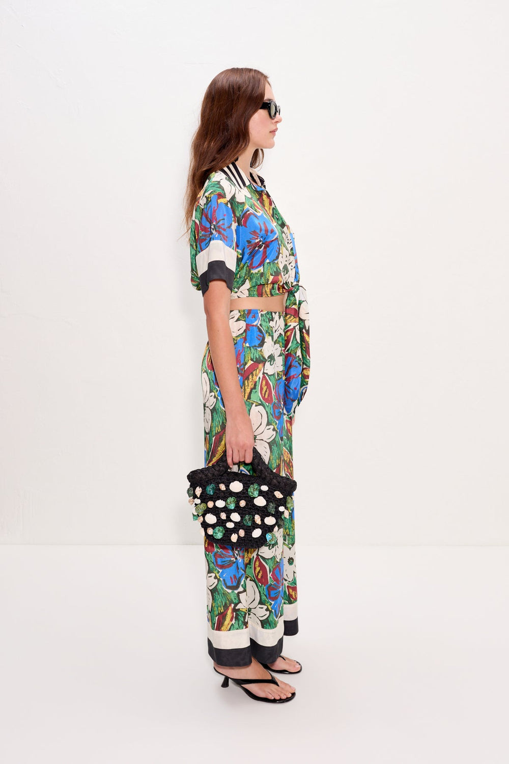 Nella Wide Leg Pant | Simon Miller Tropical Floral Print Combo