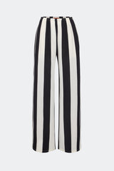 Nella Wide Leg Pant | Simon Miller Black/White Stripe