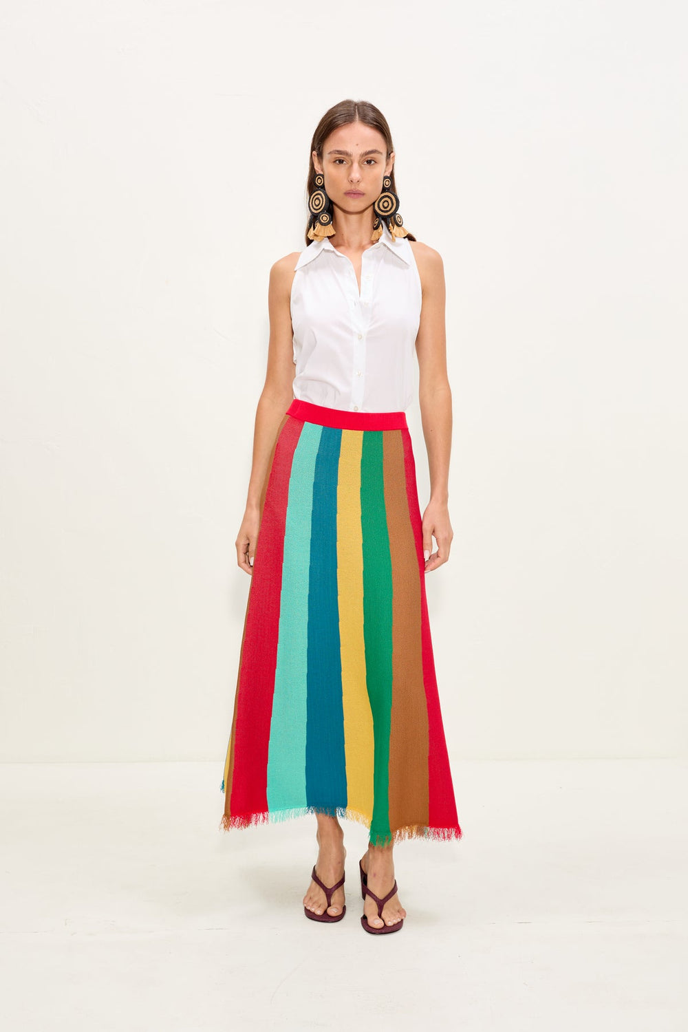 Alita Knit Skirt | Simon Miller Vibrant Multi Stripe
