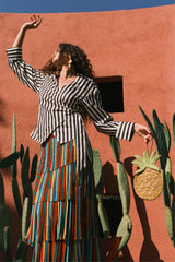 Za Za Knit Skirt | Simon Miller Vibrant Multi Stripe