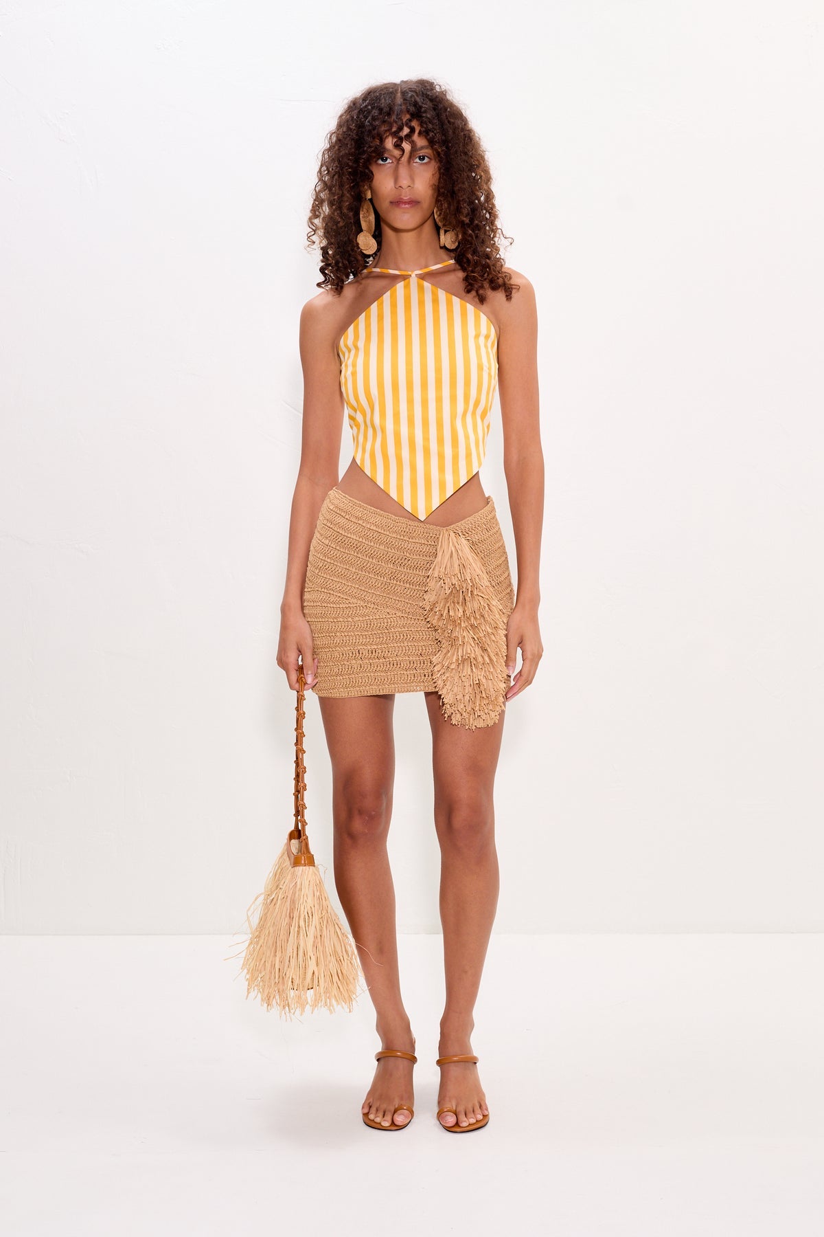 Pom Pom Mini Skirt | Simon Miller Natural