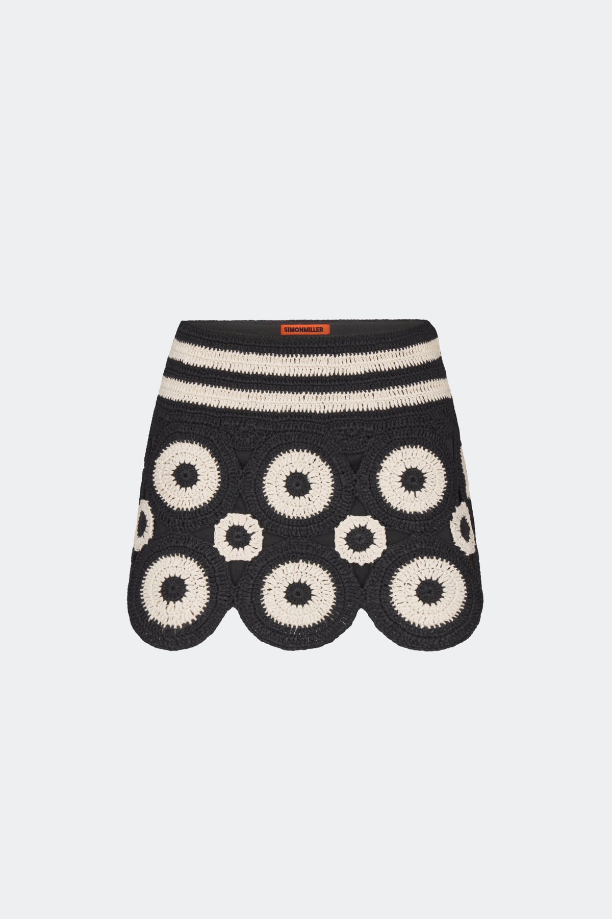 Beep Beep Mini Skirt | Simon Miller Cream/Black