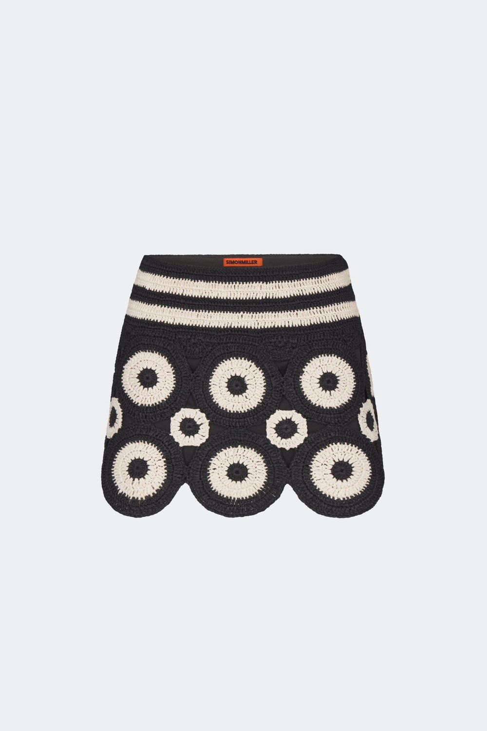 Beep Beep Mini Skirt | Simon Miller Cream/Black