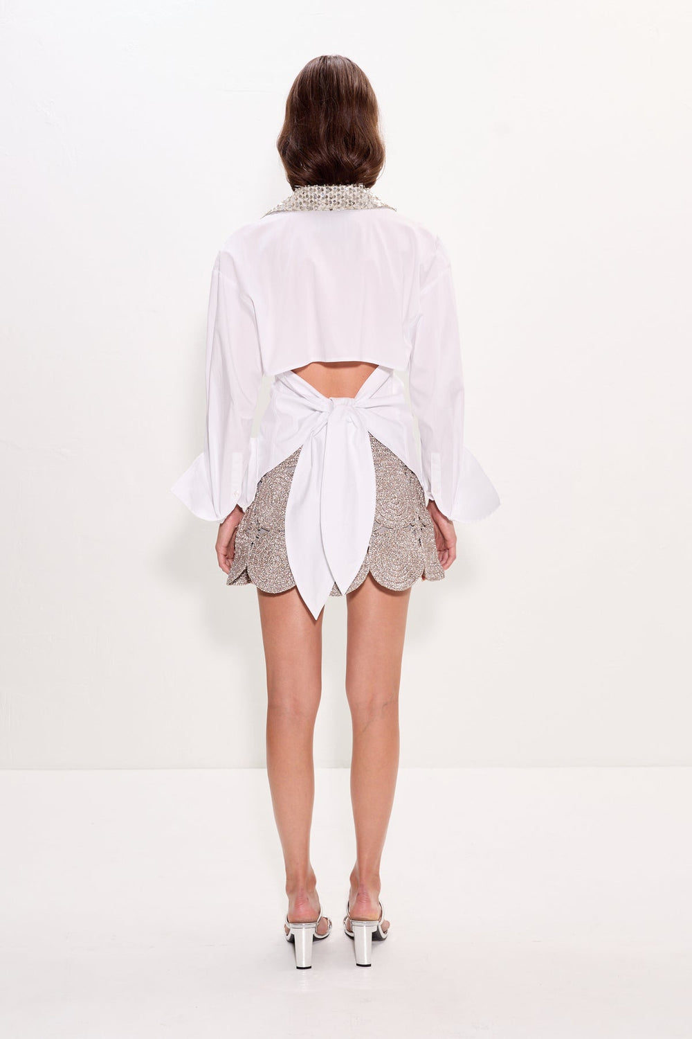 Beep Beep Mini Skirt | Simon Miller SATELLITE SILVER