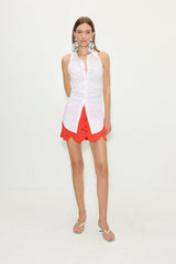 Beep Beep Mini Skirt | Simon Miller CORAL RED